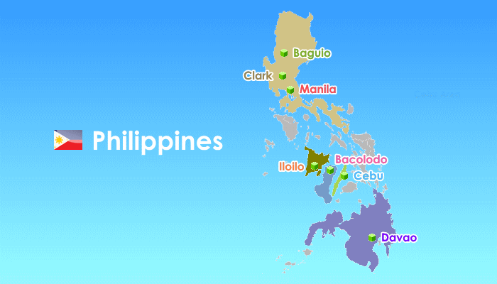 フィリピン留学　エリアマップ
